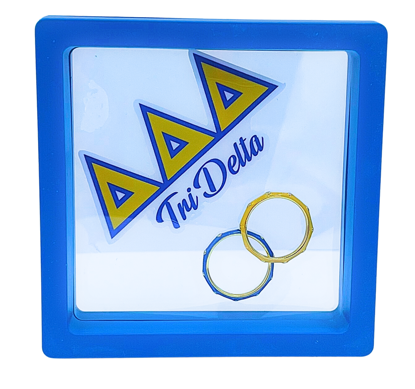 Sorority Colors: 2 Enamel Stack Ring Set