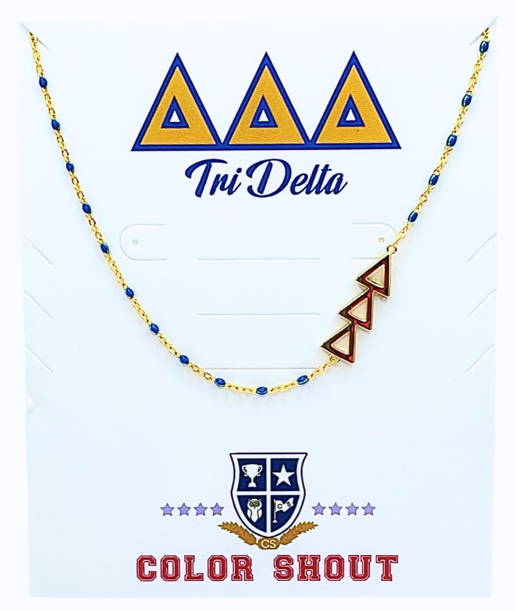 N201-The Sorority Necklace: Side Set Greek letters on Enamel Bead Necklace