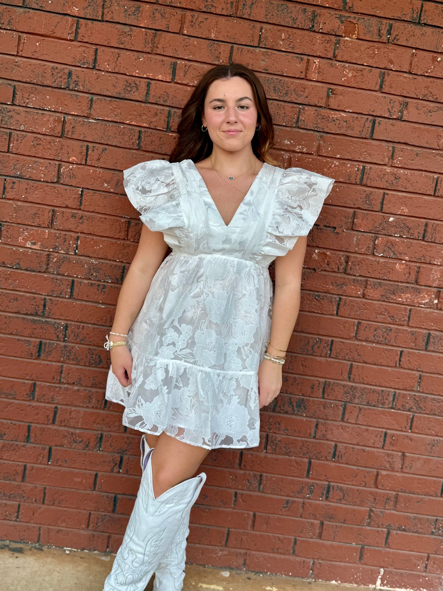 Sweetheart Lace White Dress