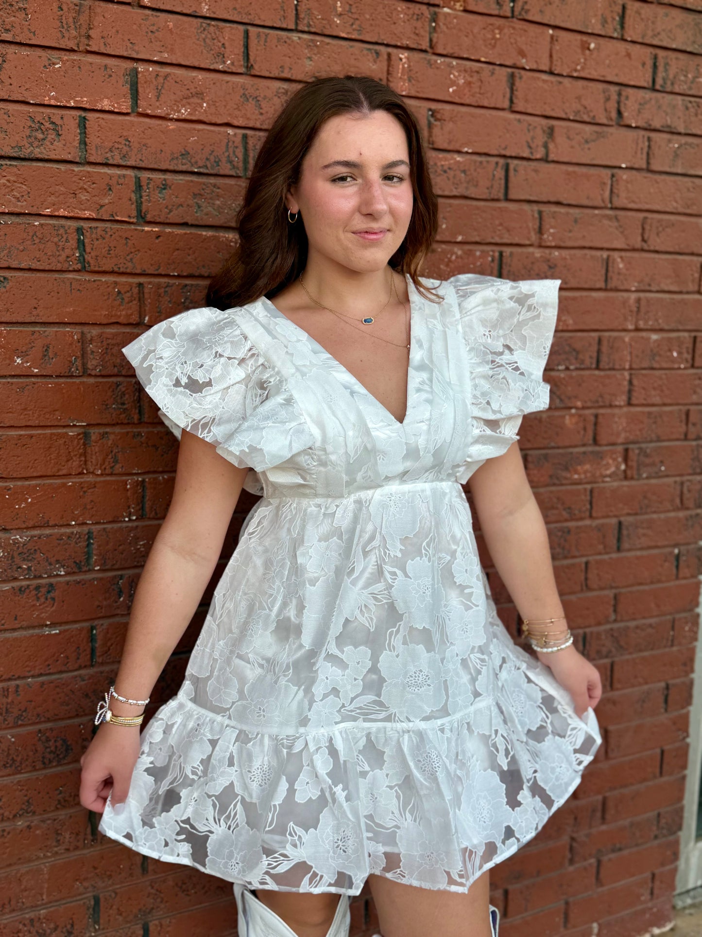 Sweetheart Lace White Dress