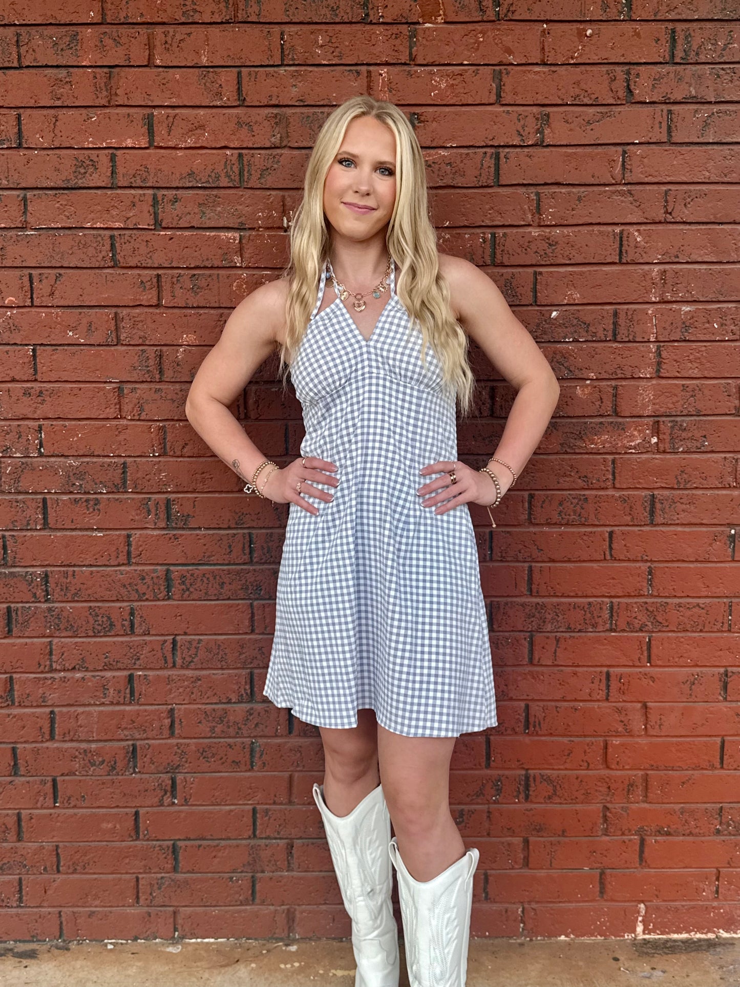 Purple Gingham Dress