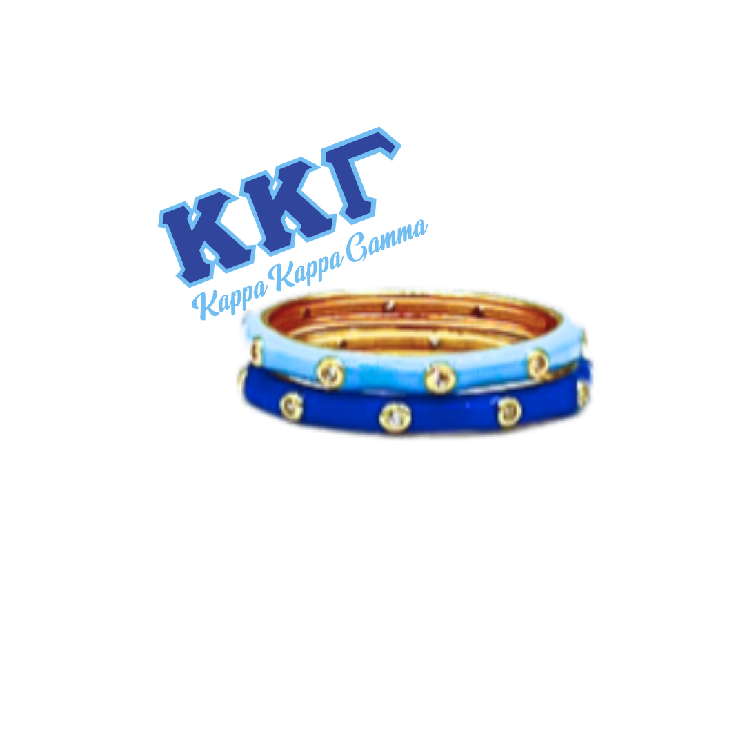 Sorority Colors: 2 Enamel Stack Ring Set