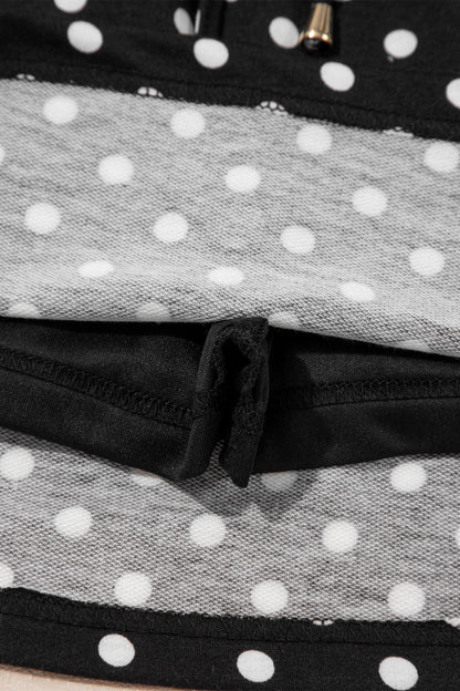 Polka Dot Drawstring Casual Mini Skort