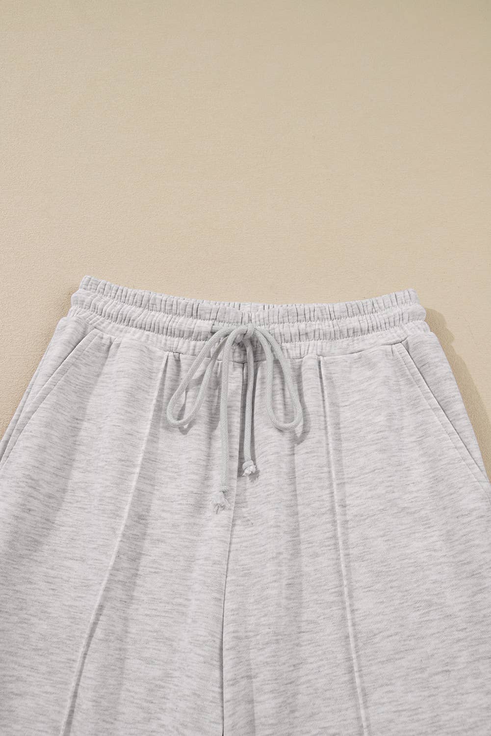 Polo Collar V Neck Pullover and Drawstring Sweatpants Set