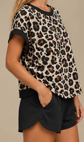 Leopard Cross-Back Shirt