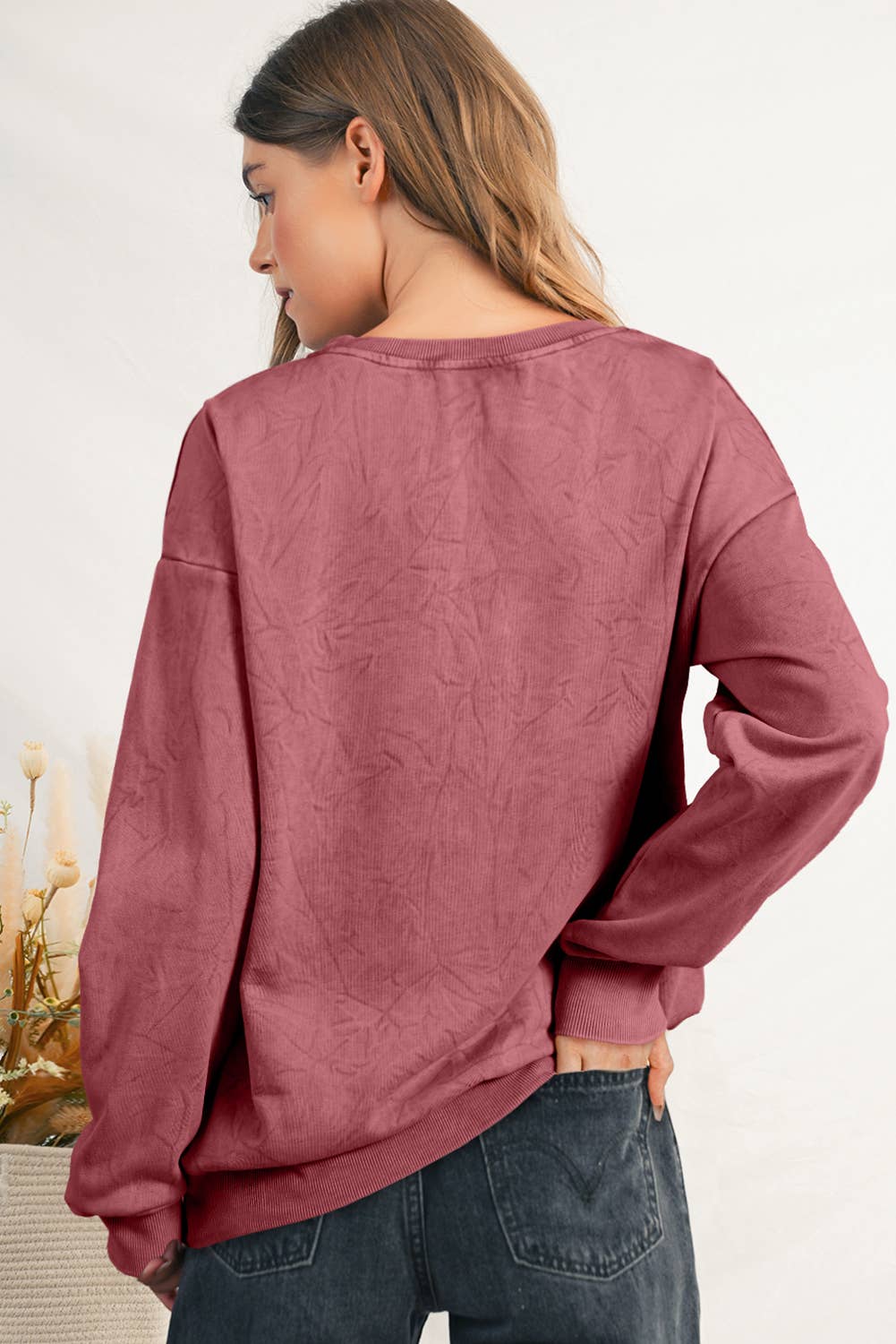 Saved by grace Embroidery Mineral Wash Sweatshirt