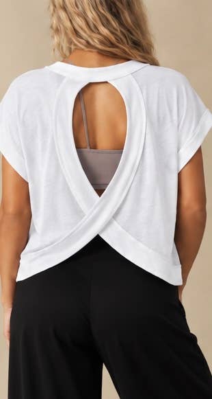 White Cross-Back Shirt