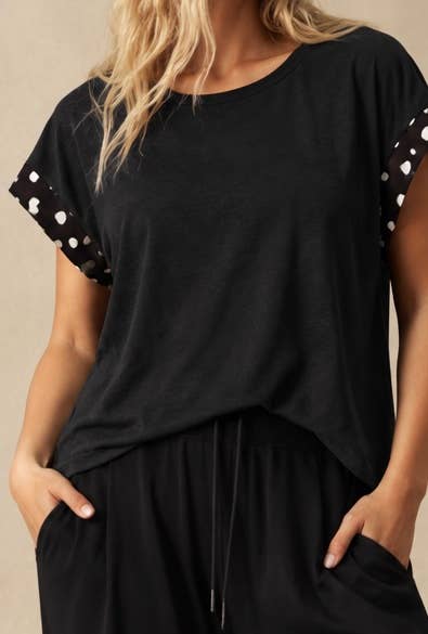 Polka Dot Cross-Back Shirt