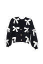 Bow Long Sleeve Knit Cardigan