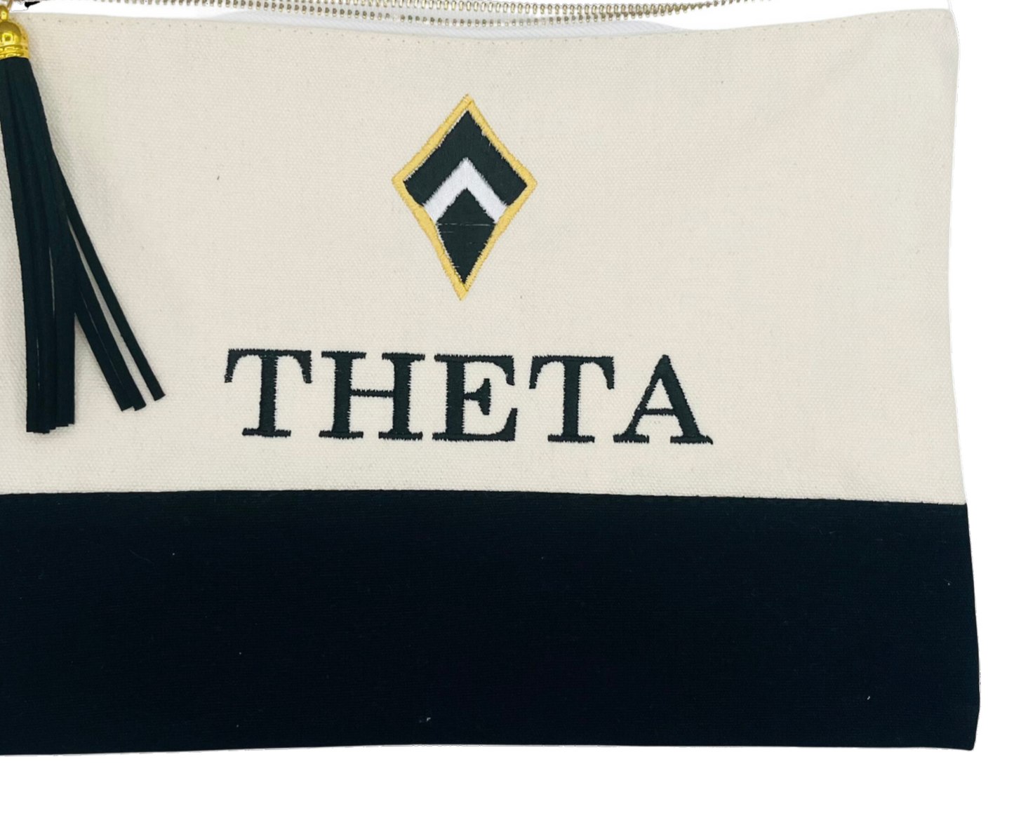 Sorority Embroidered Greek Letter Pouch
