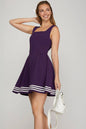 Game Day Square Neck Heavy Knit Mini Dress