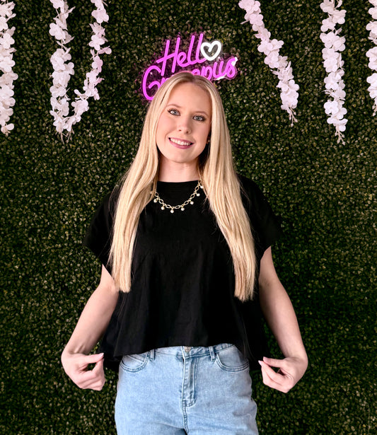 COTTON SLUB OPEN BACK TOP