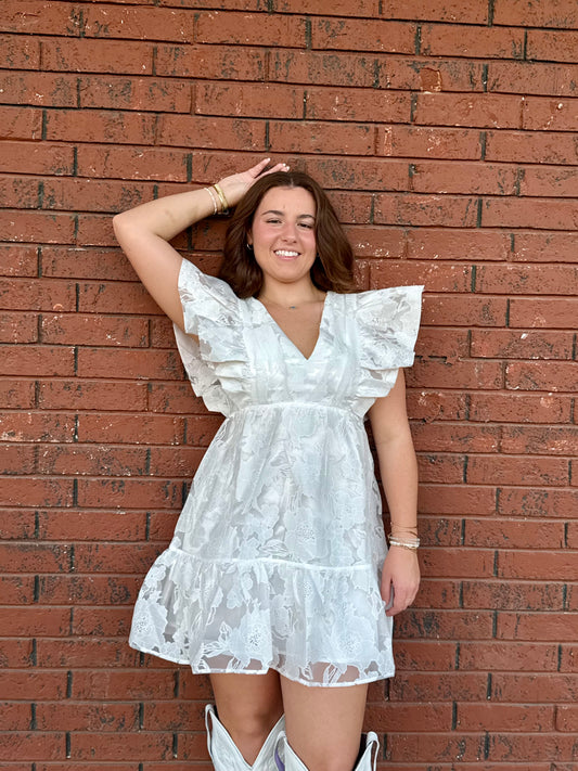 Sweetheart Lace White Dress