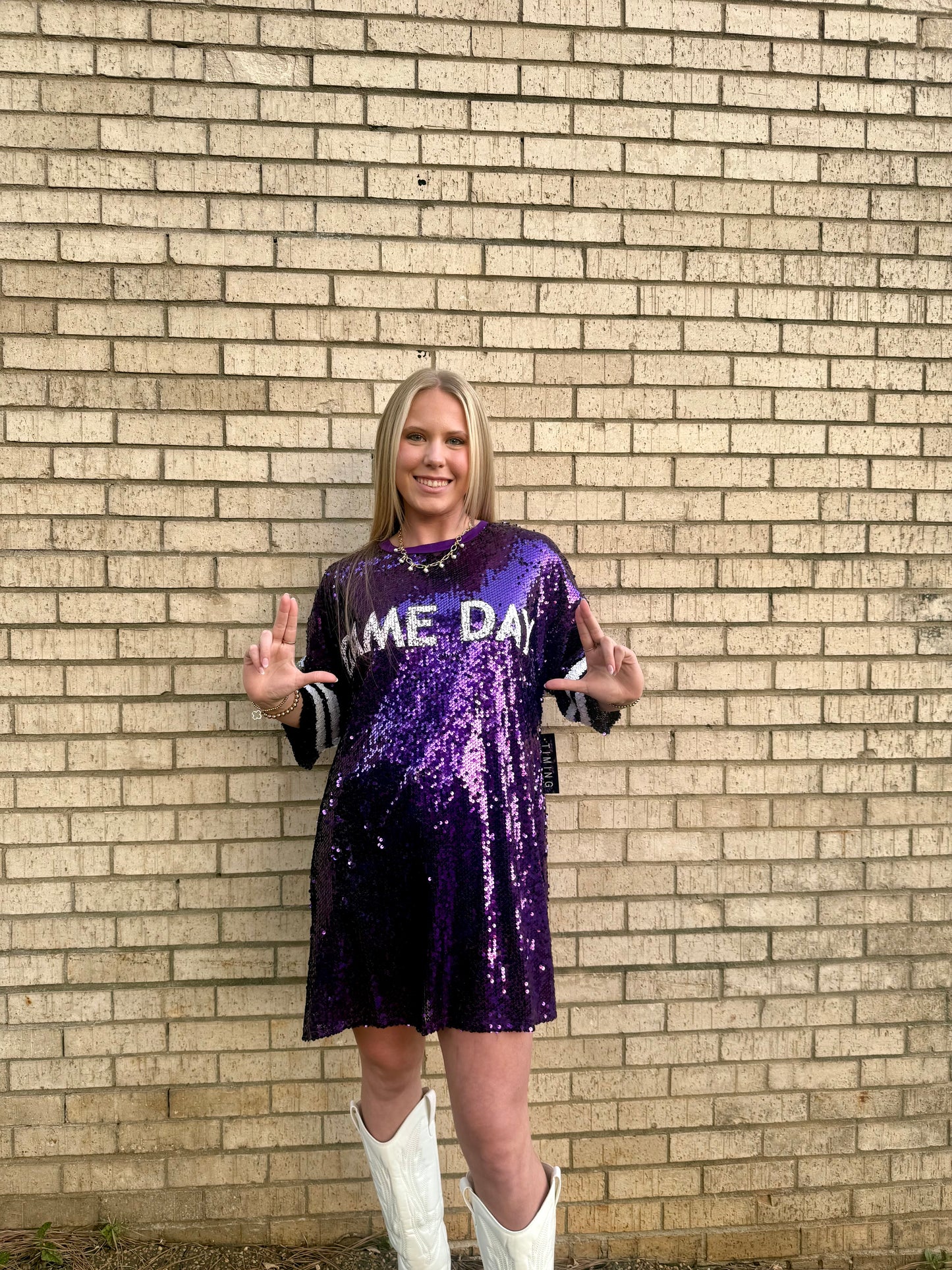 Game Day Sequin Over Sized Top