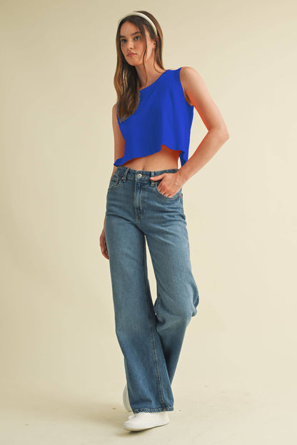 BACK BOW TIE SLEEVELESS TOP