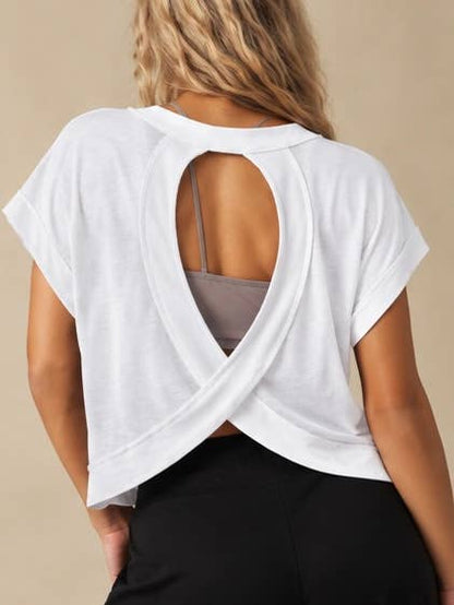 White Cross-Back Shirt