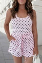 Polka Dot Halter Tank Top Shorts
