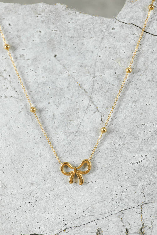 Bow Knot Pendant Choker Necklace