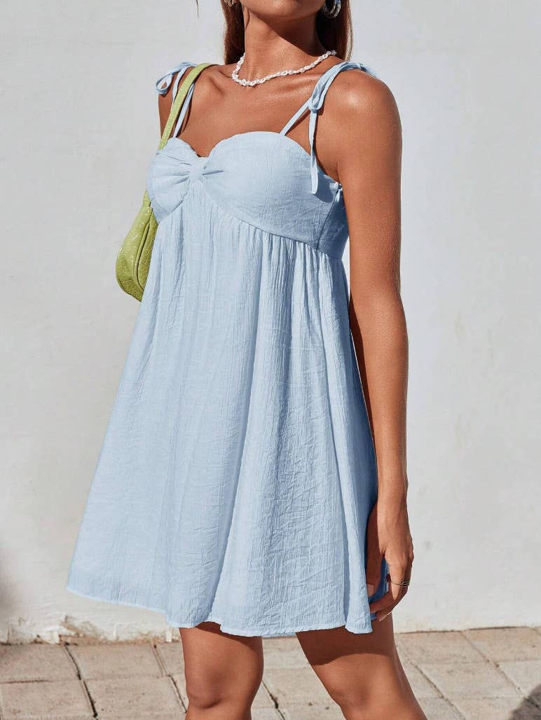 Solid Color Mini Cami Dress
