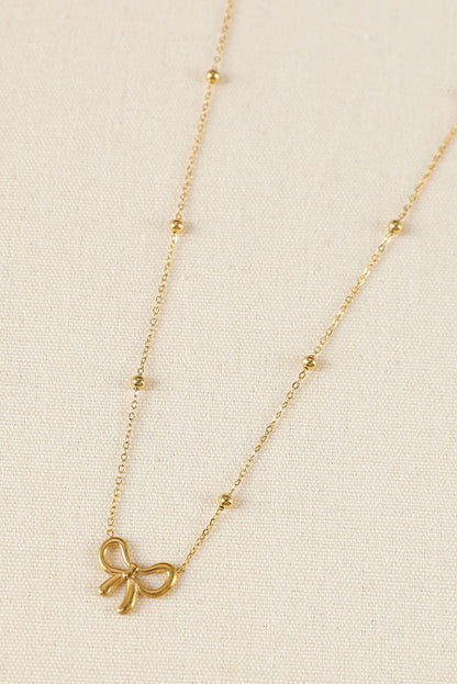 Bow Knot Pendant Choker Necklace