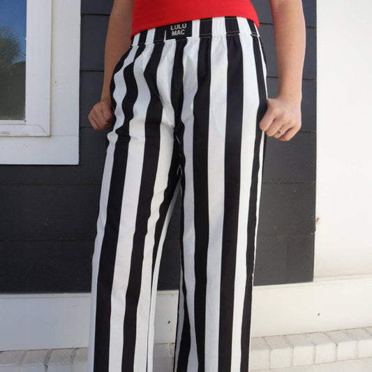 STRIPE PANT BLACK