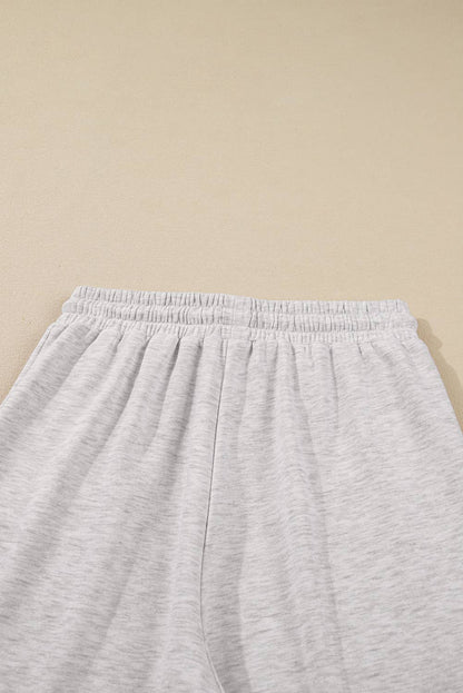 Polo Collar V Neck Pullover and Drawstring Sweatpants Set