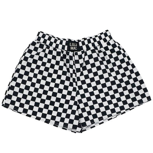 BLACK WHITE CHECK BOXER SHORT