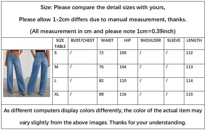 Wide-Leg Patchwork Fringe Hem Jeans